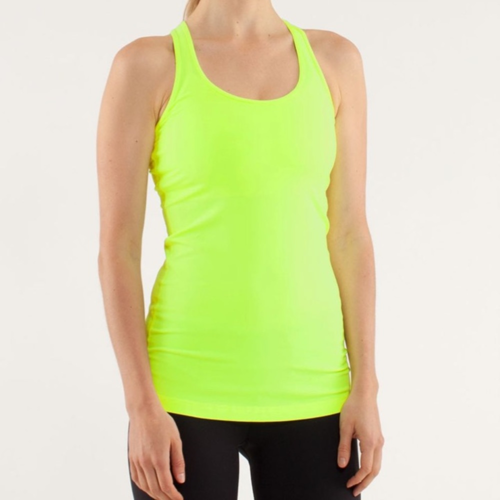Lululemon cool racerback neon yellow sz 4